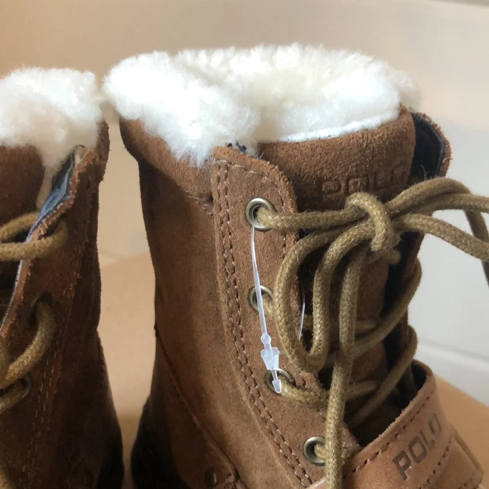 Polo by Ralph Lauren Leather Shearling Boot Size 9
